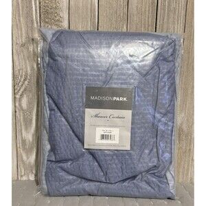 Madison Park Maris Ombre Printed Seersucker Shower Curtain Blue